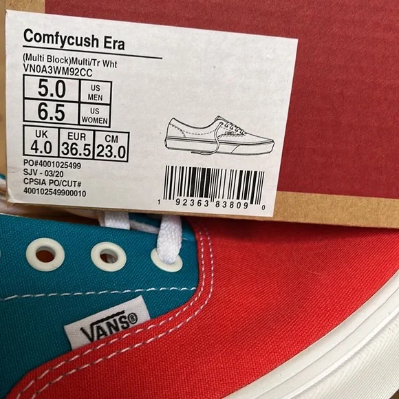 Vans Comfycush Era Multi Block Multi/True White WMNS - Picture 16 of 16